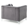thumbnail image 6 of Glory Furniture Delray Velvet Chair in Gray, 6 of 6