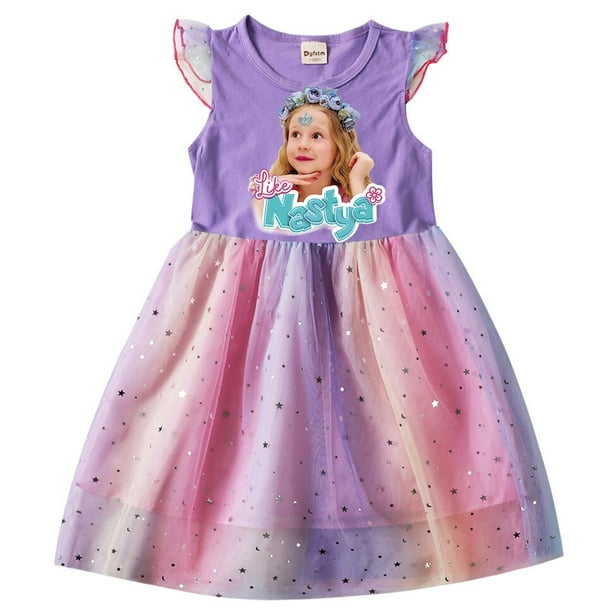 Vestido rosa de manga larga para ninas Falda de bebe Kawaii Nastyaing Estampado de dibujos animados Moda estetica linda Y carro zhangyuxiang LED Walmart en linea
