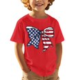 thumbnail image 4 of EnJoCho Boys Girls 4th of July Shirt Cotton Kid Red White and Blue USA American Flag Shirts Comfortable Patriotic Top Printed T-Shirt 4th of July Kids Star Print T-Shirt, 4 of 8