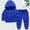 Blue, variant on Lilgiuy Toddler Baby Boy Girl Solid Color Sweatsuit Clothes Long Sleeve Hoodie Pocket Sweatshirt Top and Pants Fall Winter Outfit Set for Play Sports Black (2-3 Years)