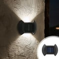 thumbnail image 1 of Lámparas solares de pared para electrodomésticos, luces solares para exteriores, luces solares de arriba y abajo, resistentes al agua, para cercas de noche y de noche, para exteriores, casas, patios,, 1 of 7