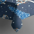 thumbnail image 3 of Merry Christmas Table Cloth Waterproof Spillproof Tablecolths Table Covers Christmas Snowman Tablecloth for Christmas Background Indoor Outdoor Birthday Rectangle,60x84inches, 3 of 5