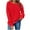 Red, variant on ZyeKqe Crewneck Sweatshirts for Women Casual Loose Soft Long Sleeve Pullover Tops Solid Color T-Shirts Fall Outfits