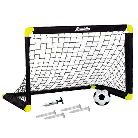 Franklin Sports 3 Foot Insta-Set Soccer Set (Includes Soccer Goal, Soccer Ball, Inflation Pump and 4