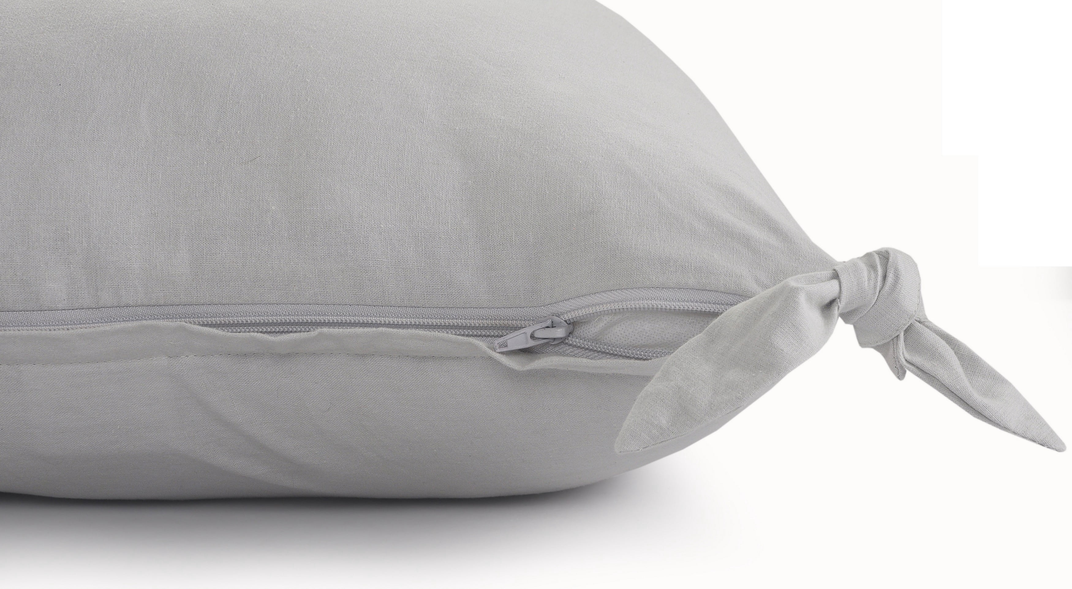 LR Home Ayra Set of 2 Gray Solid 16" x 24" Cotton Adult Decorative Throw Pillows