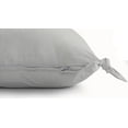 thumbnail image 3 of LR Home Get Knotty Solid Corner Tie Throw Pillow, 16" x 24", Gray, Count per Pack 1, 3 of 3