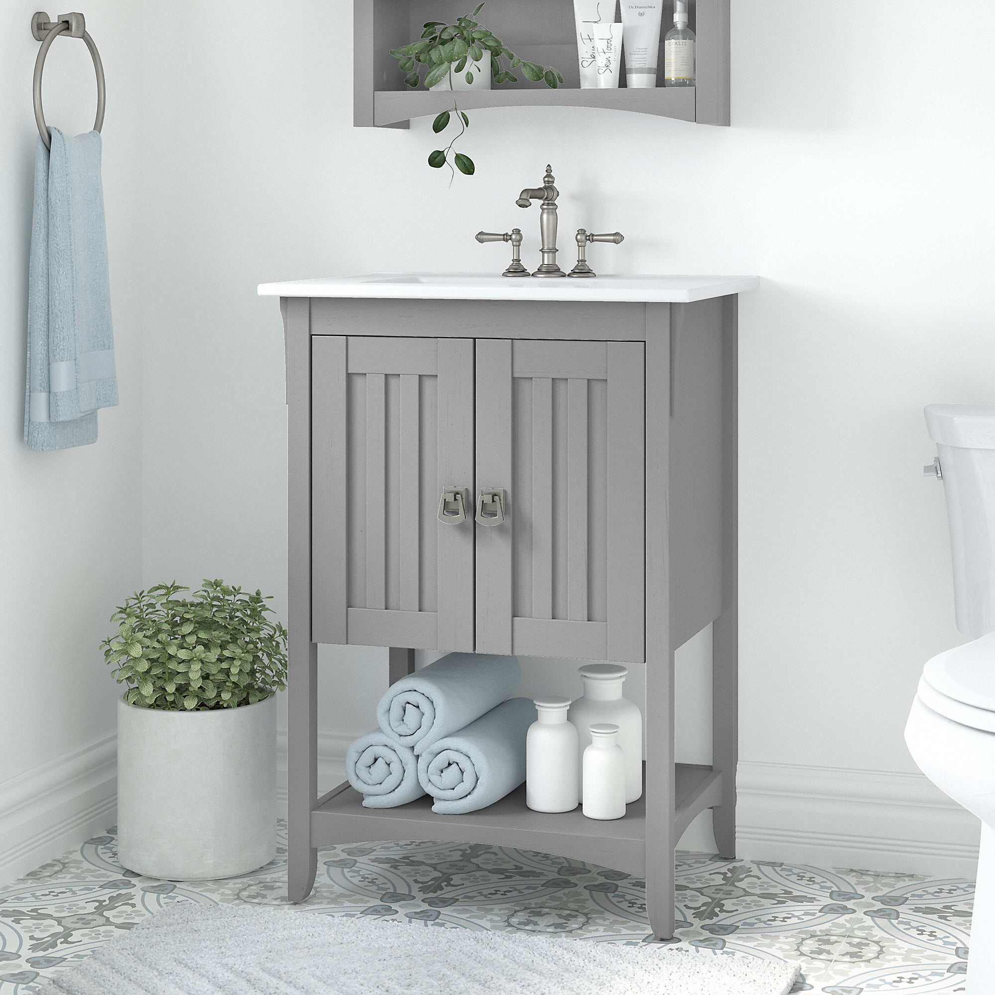 Bush Furniture Salinas 24W Bathroom Vanity with Sink