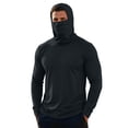 thumbnail image 4 of LEKWK Fishing Shirts for Men Quick Dry Long Sleeve Hooded Face Cover Slim Fit Sun Shirt Lightweight Breathable UPF 50+ Protection Athletic Fishing Wear Black XL, 4 of 7