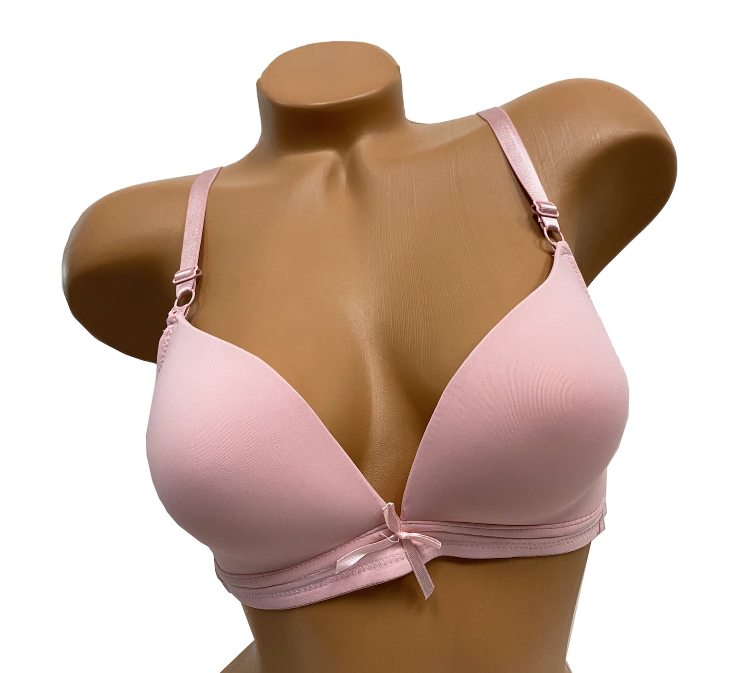 Women Bras 6 Pack of Basic No Wire Bra with B cup C cup Full Coverage 42C (X6863)