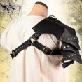thumbnail image 3 of Medieval PU Leather Single Shoulder Armor Viking Knight Warrior Pauldrons Gladiator Drama Cosplay Accessories Photography Props, 3 of 5