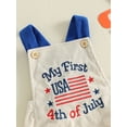 thumbnail image 6 of Jamsmile Newborn Boys Rompers Summer Independence Day Embroidery Corduroy Romper Bodysuits 4th Of July Infant Clothing Sets, 6 of 8