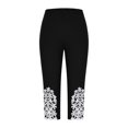 thumbnail image 6 of Tnhcen Women's Summer Solid Color Lace Trim Yoga Capri Pants Milk Silk Brushed Fleece Breathable Workout Pants Stretch Comfortable Sports Pants S-2XL, 6 of 6