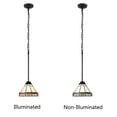thumbnail image 4 of Chloe Lighting Belle 1-Light Glass Mini Pendant Ceiling Fixture in Multi-Color, 4 of 6