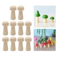 thumbnail image 4 of 10 cuerpos de muñecas de madera sin terminar con forma de hongo de madera en blanco para pintar 85 mm, 4 of 9