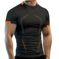 thumbnail image 2 of GZWYHT Mens T-Shirts,Compression Shirt Men Summer High Elasticity Breathable Sports Tight Short Sleeve Pattern Print Quick Dry Fitness Top Tshirts Shirts,Workout Shirts Black 3XL, 2 of 5