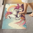 thumbnail image 2 of SKYSONIC Toiletry Mat Unicorn Mountain Print, Fluffy Plush Absorbent Bath Rugs Carpet with Non Slip Bottom for Bathroom Floor Toilet Tub and Shower, 2 of 7