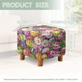 thumbnail image 5 of TSOVTHRID Easter Egg Daisy Floral Print Ottoman Cover Square, Stretch Ottoman Cover Square Folding Storage Stool Furniture Protector Soft Slipcover for Living Room Easter Decor, 5 of 6