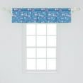 thumbnail image 2 of Ambesonne Christmas Window Valance, Cartoonish Noel Scenery, 54" X 12", Sea Blue Multicolor, 2 of 3