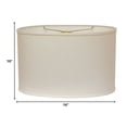 thumbnail image 5 of HomeRoots Lighting 16" White Throwback Oval Linen Lampshade, 5 of 5