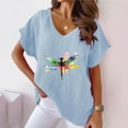 thumbnail image 2 of White Blouse for Women Dressy Plus Size Womens Funny T Shirts Fitted Summer Graphic Tees for Women 2025, 2 of 4