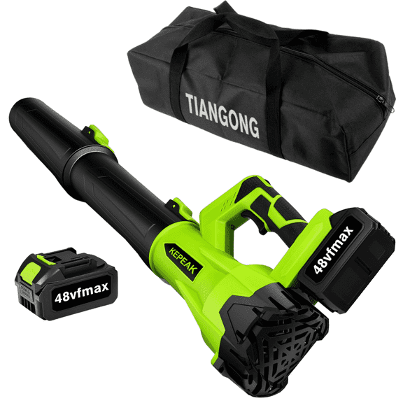 Cordless Leaf Blower 21V, Kepeak 440W High-Speed Motor, Dual 1300mAh Rechargeable Batteries, Fast Cleaning