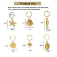 thumbnail image 4 of Bikini Charm DOUBI de acero inoxidable dorado, 6 unidades, impermeable, 4 of 8