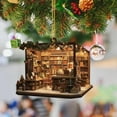 thumbnail image 5 of Book Lover Christmas Ornament 2D Acrylic Flat Bookstore Decor Book Themed Hanging Ornaments for Christmas Tree Holiday Party Decorations Bookworm Gifts and Collectibles, 5 of 8
