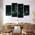 thumbnail image 3 of Elephant Stock Dallas Wall Art - Horizontal Multi Panel Canvas - Living Room Wall Decor - Architecture Multi Panel - Teal And Black Decor - 68" x 42", 3 of 8