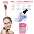 thumbnail image 4 of Mini limpiador de brochas de maquillaje eléctrico, limpiador de brochas de limpieza automática para cepillos de limpieza profunda, esponja en polvo, 4 of 7