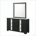 thumbnail image 5 of Dresser 6-Drawer Contemporary Black White Wooden with Metal Knobs | Black|Wood, 5 of 6
