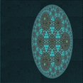 thumbnail image 1 of Ahgly Company Machine Washable Indoor Square Transitional Night Black Area Rugs, 4' Square, 1 of 7