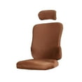 thumbnail image 4 of jifeng 3Pcs Removable Stretchable Office Computer Chair Covers - Split Design Universal Coffee, 4 of 8