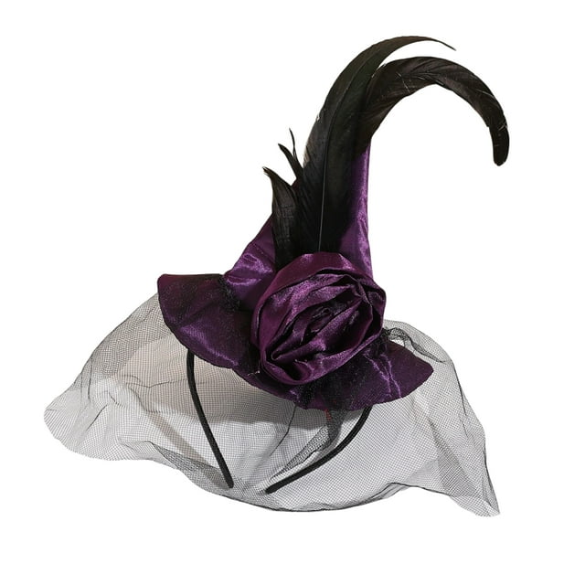 Guardurnaity Sombrero de para mujer, versátil, suave y transpirable, ideal para fiestas de Halloween y juegos de rol. Sombreros Púrpura Talla única