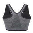 thumbnail image 6 of Women's Zip Front Sports Bra Wireless Padded Push Up Wirefree Yoga Bras Racerback Workout Gym Bra Top, 6 of 8