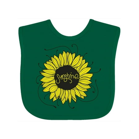 

Inktastic Sunshine Featuring a Yellow Sunflower Boys or Girls Baby Bib