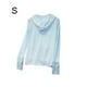 thumbnail image 4 of Qarigey Abrigo Ropa de protección solar Sudadera con capucha Protector solar Chaqueta elástica para exteriores Ropa deportiva Prendas para la parte del cuerpo Azul S, 4 of 6