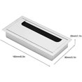 thumbnail image 2 of Square Recessed Cable Management Cable Connector Wire Cable Passage with Brush Seal Cable Storage Cable Management for Office Table, 2 of 5