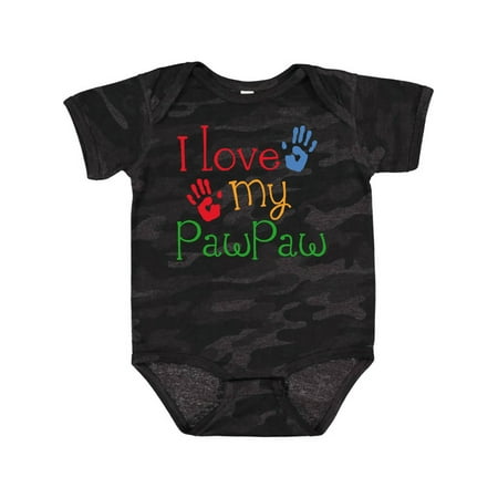 

Inktastic PawPaw Grandkids Handprints Gift Baby Boy or Baby Girl Bodysuit