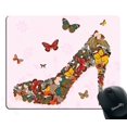 thumbnail image 1 of Alfombrilla De Ratón Para Juegos Smooffly, Zapatos De Mariposa Personalizados, Alfombrilla De Ratón Antideslizante, Alfombrilla De Ratón Para Juegos Con Diseños De Personalidad Rosa, 1 of 1