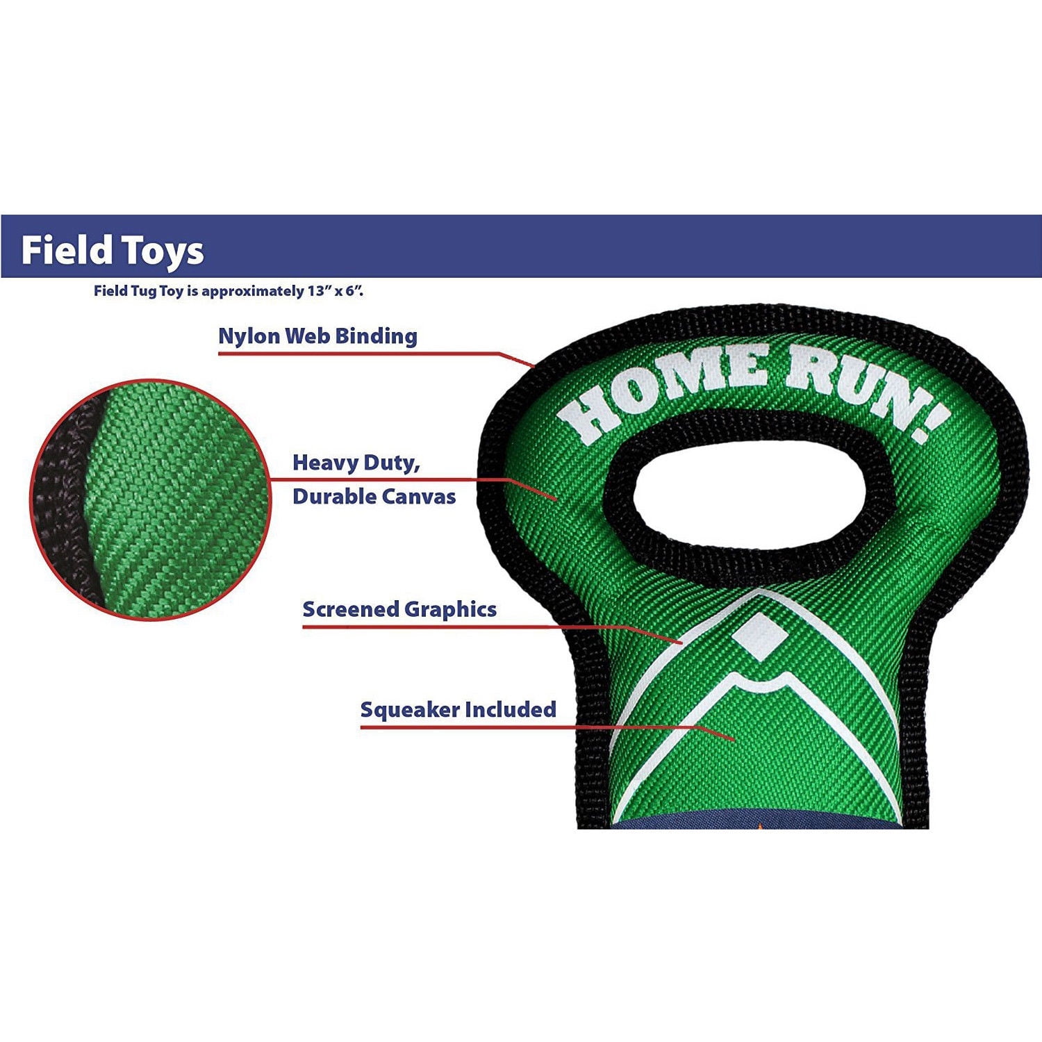 Pets First MLB Texas Rangers Dogs & Cats Durable and Heavy Duty Nylon Field Toy