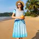 thumbnail image 4 of Easygdp Crystal Clear Water Splash para Vestido Transpirable de Mujer, Vestido Suelto de Manga Corta con Pliegues y Bolsillos para el Verano, 4 of 6
