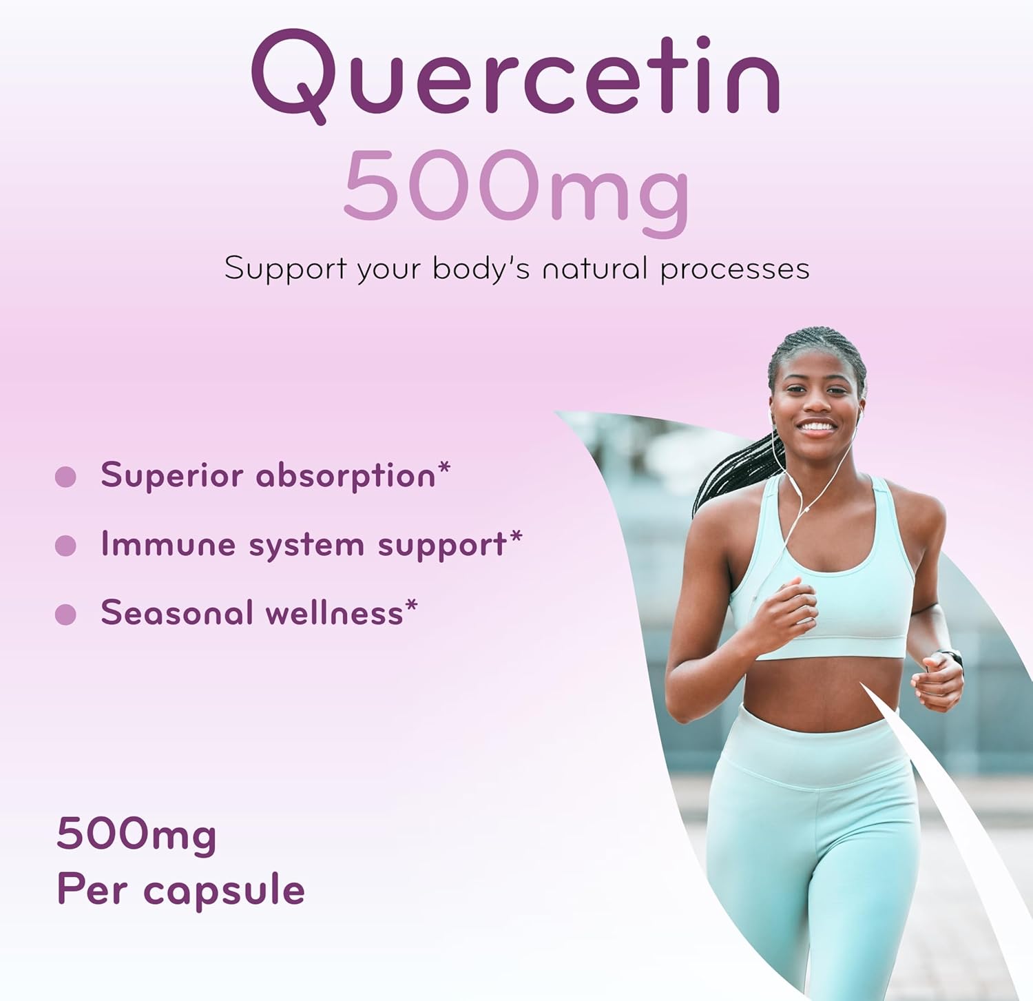 Clear Formulas Quercetin with Bromelain and Zinc Supplement Capsules 500mg, Immune Support, 240 Count
