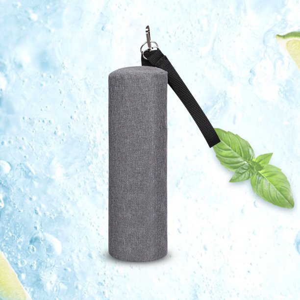 Bolsa de hielo cilíndrica cruzada para exteriores, con tubo largo, para golf, cerveza, cola, aislante, con capacidad para 7 latas.
