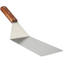 8” Sturdy Stainless Steel Spatula,1 Pc Spatula with Strong Wooden Handle,Food Grade Scraper for Grilling,Easy to Cean Cooking Spatula,Heavy Duty Spatula Turner for Baking