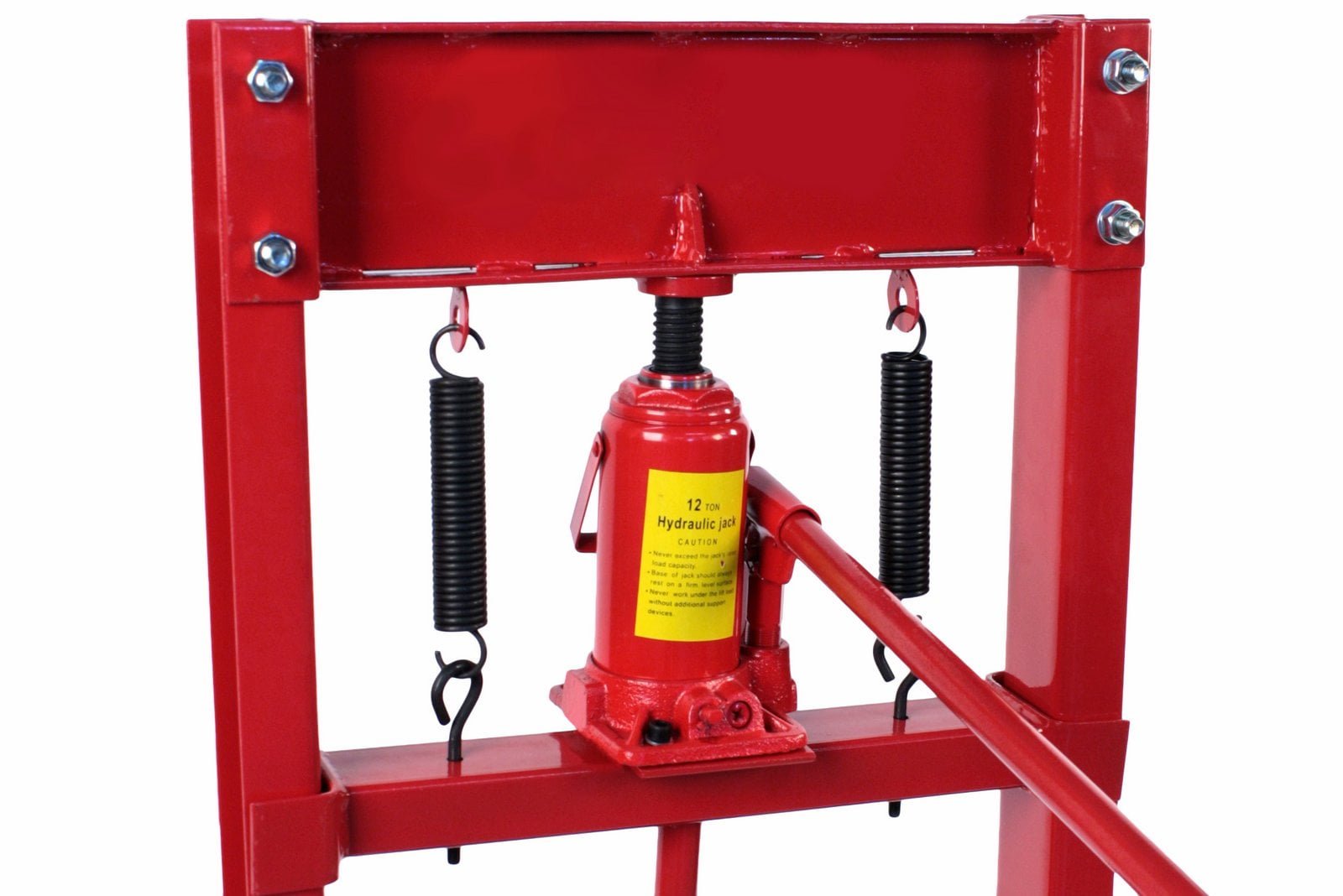 Dragway Tools 12 Ton Hydraulic Shop Floor Press with Press Plates and H Frame