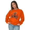 thumbnail image 3 of Spooky Cute Haunted Halloween Tree Unisex Plus Size Sweatshirt Brisco Brands 2X, 3 of 6