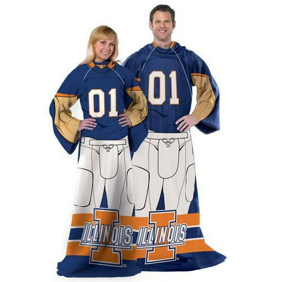Illinois Illini Full Player Comfy Snuggie Blanket