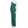 thumbnail image 2 of Aayomet Jumpsuit For Women Women Solid Long Sleeve Cold Shoulder Jumpsuit Casual Clubwear Wide Leg Pants,Green M, 2 of 3