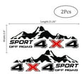 thumbnail image 2 of 4X4 Off Road Sport with Mountain Pattern Decal Stickers 2Pcs, Vehicle Decor Accessories Compatible with Tacoma Tundra F150 RAM Wrangler Truck Pickup Bed Side, with Squeegee 1Pcs, Black and Red, 2 of 5