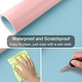 thumbnail image 7 of Tocorpie Dual-Sided Desk Pad Large 35x17in Waterproof PU Leather Desk Mat Mouse Pad Keyboard Mat Pink, 7 of 7